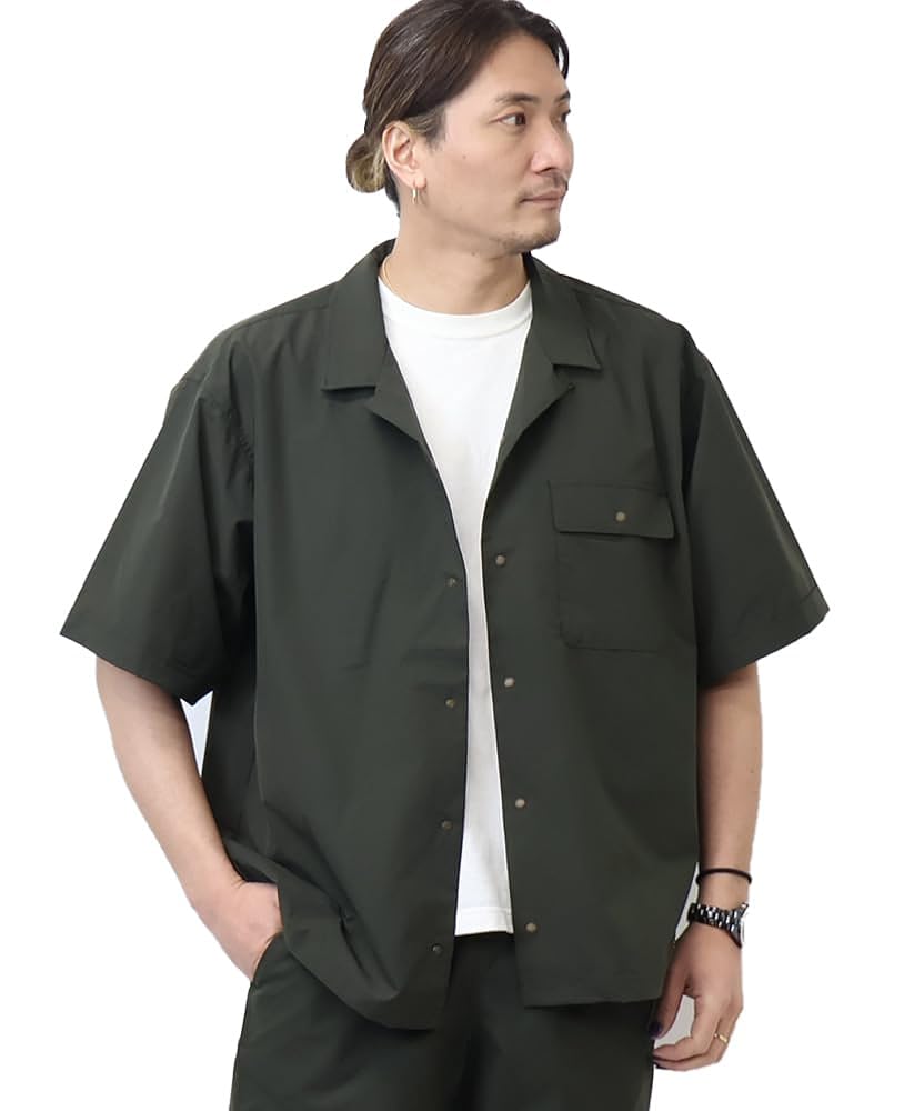 WILDTHINGS ワイルドシングス　セットアップ　上下　半袖　カーキ WILD THINGS シャツ 「WILDTHINGS / ワイルドシングス」 SUPPLEX